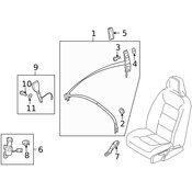 Volvo Seat Belt Guide - Genuine Volvo 39856635