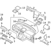 Volvo Instrument Panel Cover - Genuine Volvo 39971648