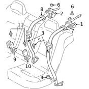 Volvo Seat Belt Lap and Shoulder Belt - Genuine Volvo 6841678