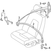 Volvo Seat Belt Lap and Shoulder Belt - Genuine Volvo 6841794