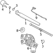 Volvo Back Glass Wiper Blade - Genuine Volvo 80000063