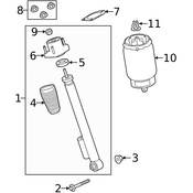 Land Rover Shock Mount - Genuine Land Rover LR034244