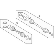 Land Rover CV Joint Boot Kit - Genuine Land Rover LR034533