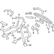 Volvo Instrument Panel Air Duct - Genuine Volvo 8648728