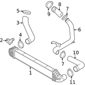 Volvo Turbocharger Intercooler Pipe - Genuine Volvo 8649767