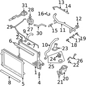 Volvo Engine Coolant Pipe - Genuine Volvo 31269042