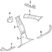 Volvo Body A-Pillar Trim Panel - Genuine Volvo 31271594