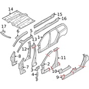 Volvo Body A-Pillar Bracket - Genuine Volvo 8652403