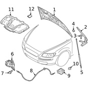 Volvo Hood Release Handle - Genuine Volvo 8679406