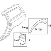 Volvo Fender Flare - Genuine Volvo 31283107