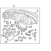 Volvo Headlight Wiring Harness - Genuine Volvo 8693611