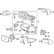 Volvo Door Mirror Assembly - Genuine Volvo 31297438