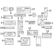 Volvo Air Bag Information Label - Genuine Volvo 9454102