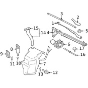 Volvo Windshield Wiper Linkage (C30 C70) - Genuine Volvo 31333189