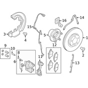 Land Rover Disc Brake Anti-Rattle Clip - Genuine Land Rover LR061374