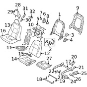 Volvo Seat Back Recliner Adjustment Handle - Genuine Volvo 31369498