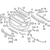 Volvo Bumper Impact Bar Brace - Genuine Volvo 31391753