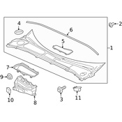 Volvo Cowl Cover Cap - Genuine Volvo 31402277