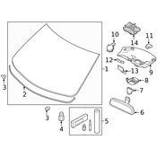 Volvo Interior Rear View Mirror Cover - Genuine Volvo 31402936
