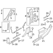 Volvo Body A-Pillar Trim Panel Bracket - Genuine Volvo 31403816
