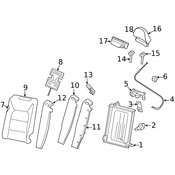 Volvo Folding Seat Release Cable - Genuine Volvo 31413737