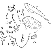 Volvo Hood Safety Catch - Genuine Volvo 31425789