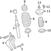 Volvo Suspension Strut Bellows - Genuine Volvo 31434896