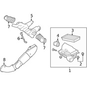 Land Rover Engine Air Intake Hose - Genuine Land Rover LR095884
