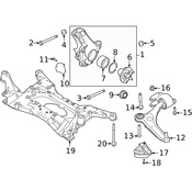 Land Rover Suspension Control Arm Bolt - Genuine Land Rover LR114075