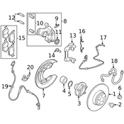 Land Rover ABS Wheel Speed Sensor - Genuine Land Rover LR114868