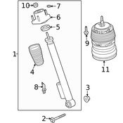 Land Rover Shock Absorber Nut - Genuine Land Rover LR116654