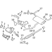Volvo Catalytic Converter Gasket - Genuine Volvo 31460450