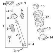 Land Rover Shock Mount - Genuine Land Rover LR125895