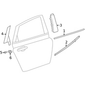 Volvo Door Window Belt Weather Strip - Genuine Volvo 31479127