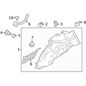 Volvo Cargo Net Clip - Genuine Volvo 31675675