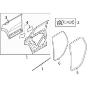Volvo Door Shell Seal - Genuine Volvo 31693183