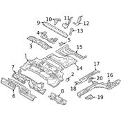 Volvo Floor Pan Bracket - Genuine Volvo 31698205