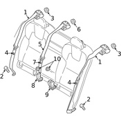 Volvo Seat Belt Receptacle - Genuine Volvo 32239048