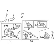 Land Rover CV Axle Assembly - Genuine Land Rover LR180070