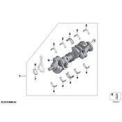 BMW Engine Crankshaft Main Bearing - Genuine BMW 11217604924