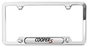 MINI S License Plate Frame - Polished - Genuine MINI 51805A5CFA5