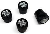 MINI Black Jack Valve Stem Cap Set - Genuine MINI 36112211235