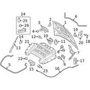 Porsche Hood Safety Catch - Genuine Porsche 1T0823480B