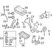 Porsche Cover for Timing Chain - Genuine Porsche 95510117311