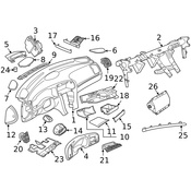 Saab Instrument Panel Side Cover - Genuine Saab 12843772