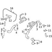 Porsche Turbocharger Diverter Valve Hose - Genuine Porsche 95511074200