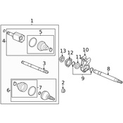 Saab CV Joint Boot - Genuine Saab 13291737