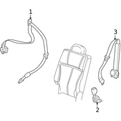 Saab Seat Belt Lap and Shoulder Belt - Genuine Saab 19177478