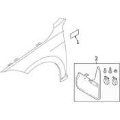 VW Mud Guards - Genuine VW 17A075111