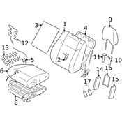 Saab Seat Back Cushion - Genuine Saab 32007794